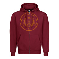 Burgundy University of the Pacific Zipper Hoodie - linhVisuals