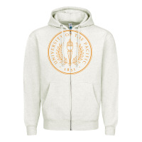 Oatmeal Heather University of the Pacific Zipper Hoodie - linhVisuals