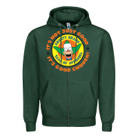 Sports Green krusty the clown Zipper Hoodie - linhVisuals
