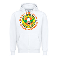 White krusty the clown Zipper Hoodie - linhVisuals