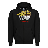 Black Golden Glove Boxing Club, King of the Ring Outfit. Zipper Hoodie - linhVisuals