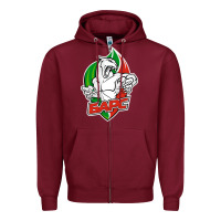 Burgundy jhc bars Zipper Hoodie - linhVisuals