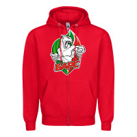 Red jhc bars Zipper Hoodie - linhVisuals