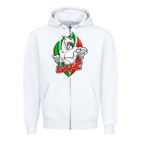 White jhc bars Zipper Hoodie - linhVisuals
