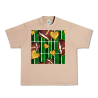 Burro american football field and hearts seamless pattern Urban Heavy Tee - BundleAndBundleShop