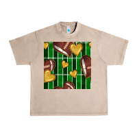 French Oak american football field and hearts seamless pattern Urban Heavy Tee - BundleAndBundleShop