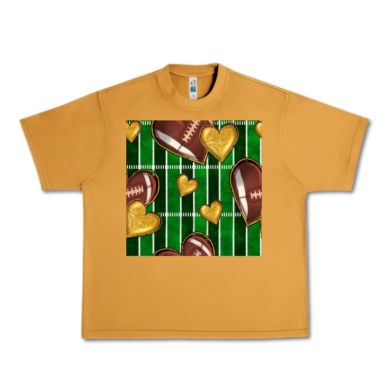American Football Field And Hearts Seamless Pattern Urban Heavy Tee by BundleAndBundleShop | Teevron