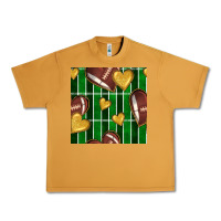 Peanut Butter american football field and hearts seamless pattern Urban Heavy Tee - BundleAndBundleShop