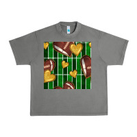 Tornado american football field and hearts seamless pattern Urban Heavy Tee - BundleAndBundleShop