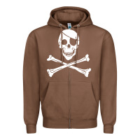 Skull Crossbones Zipper Hoodie | Teevron
