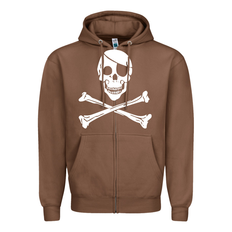 Skull Crossbones Zipper Hoodie by linhVisuals | Teevron