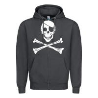 Smoke skull crossbones Zipper Hoodie - linhVisuals