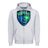 Heather Grey yugra khanty mansiysk Zipper Hoodie - linhVisuals