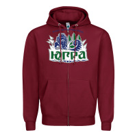 Burgundy yugra khanty mansiysk 2 Zipper Hoodie - linhVisuals