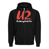 Black U two unforgettable fire Zipper Hoodie - linhVisuals