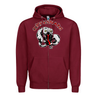 Burgundy whitesnake ws Zipper Hoodie - linhVisuals