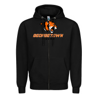 Black georgetown college tiger Zipper Hoodie - linhVisuals