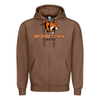 Chestnut georgetown college tiger Zipper Hoodie - linhVisuals
