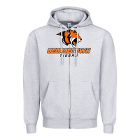 Heather Grey georgetown college tiger Zipper Hoodie - linhVisuals