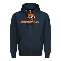 Navy georgetown college tiger Zipper Hoodie - linhVisuals
