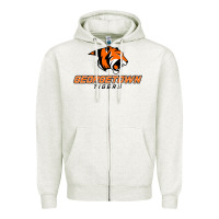 Oatmeal Heather georgetown college tiger Zipper Hoodie - linhVisuals