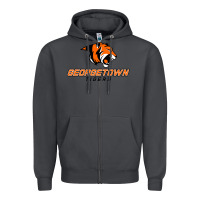 Smoke georgetown college tiger Zipper Hoodie - linhVisuals