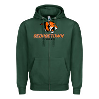 Sports Green georgetown college tiger Zipper Hoodie - linhVisuals