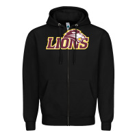 Black freed–hardeman university lion Zipper Hoodie - linhVisuals