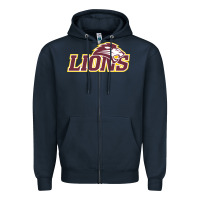 Navy freed–hardeman university lion Zipper Hoodie - linhVisuals