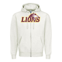 Oatmeal Heather freed–hardeman university lion Zipper Hoodie - linhVisuals