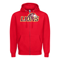 Red freed–hardeman university lion Zipper Hoodie - linhVisuals