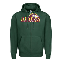 Sports Green freed–hardeman university lion Zipper Hoodie - linhVisuals
