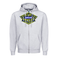 Heather Grey night ranger Zipper Hoodie - linhVisuals