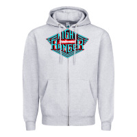 Heather Grey night ranger Zipper Hoodie - linhVisuals