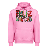 Fuchsia Pink feliz navidad Spanish christmas Urban Hoodie - Jasminsmagicworld