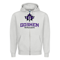Dove Grey goshen college maple leafs2 vectorized Zipper Hoodie - linhVisuals