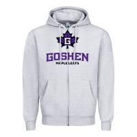 Heather Grey goshen college maple leafs2 vectorized Zipper Hoodie - linhVisuals