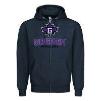 Navy goshen college maple leafs2 vectorized Zipper Hoodie - linhVisuals