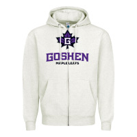 Oatmeal Heather goshen college maple leafs2 vectorized Zipper Hoodie - linhVisuals
