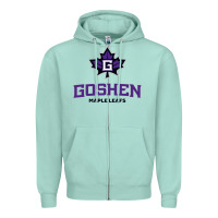 Seafoam goshen college maple leafs2 vectorized Zipper Hoodie - linhVisuals
