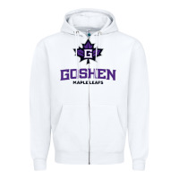 White goshen college maple leafs2 vectorized Zipper Hoodie - linhVisuals