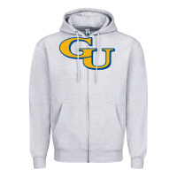 Heather Grey graceland university yellowjacket Zipper Hoodie - linhVisuals