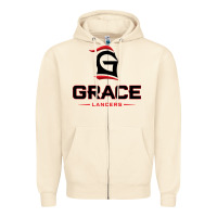 Grace College & Seminary Lancers1 Vectorized Zipper Hoodie | Teevron