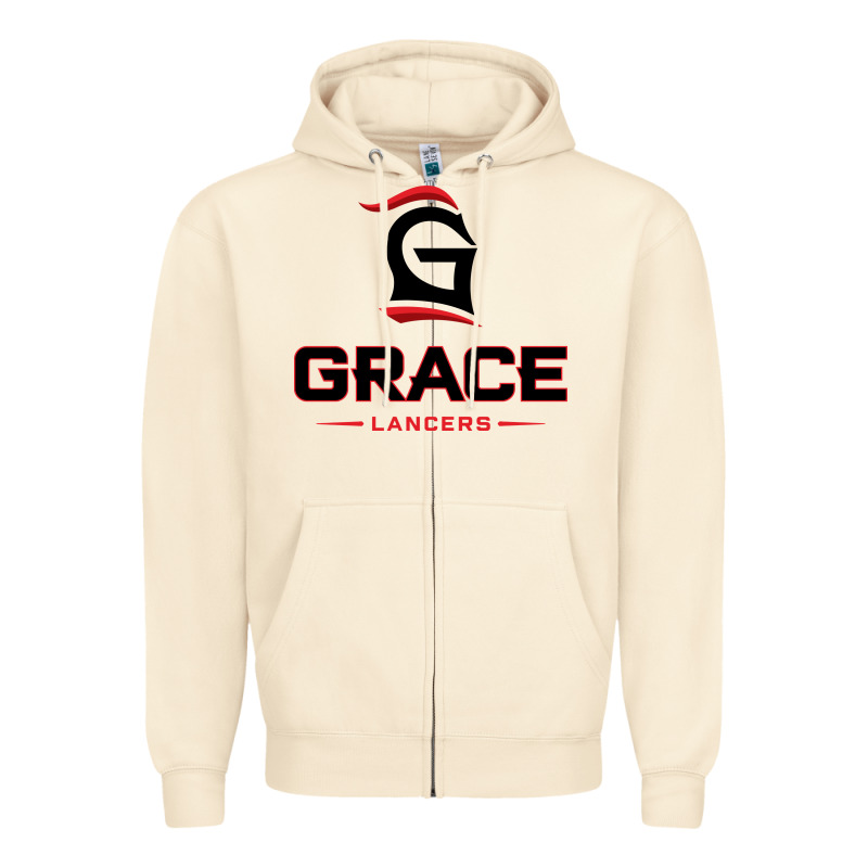 Grace College & Seminary Lancers1 Vectorized Zipper Hoodie by linhVisuals | Teevron