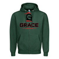 Sports Green grace college & seminary lancers1 vectorized Zipper Hoodie - linhVisuals