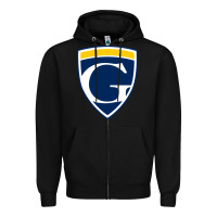 Black graceland university yellowjackets vectorized Zipper Hoodie - linhVisuals