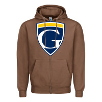 Chestnut graceland university yellowjackets vectorized Zipper Hoodie - linhVisuals