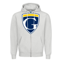 Dove Grey graceland university yellowjackets vectorized Zipper Hoodie - linhVisuals