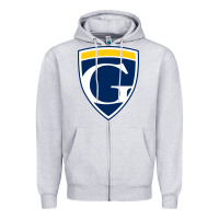 Heather Grey graceland university yellowjackets vectorized Zipper Hoodie - linhVisuals