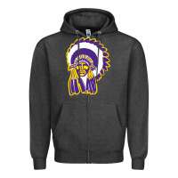 Charcoal Heather haskell indian Zipper Hoodie - linhVisuals